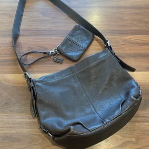 COACH! Chocolate Brown purse, and matching wristlet